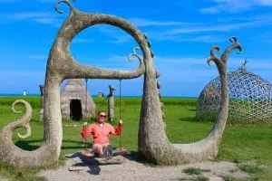 Xinshe Rice Field Sculptures what to do in hualien. East Coast Hualien tour Shihtiping tour